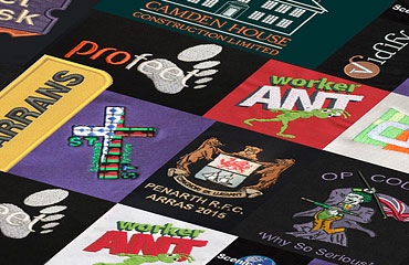 Montage of embroidery